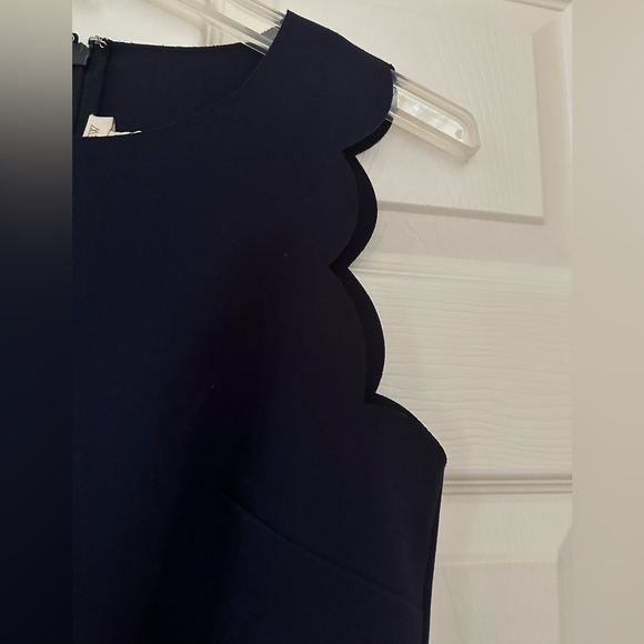 NWT J. CREW Women’s Scalloped Navy Dress - Picture 3 of 10